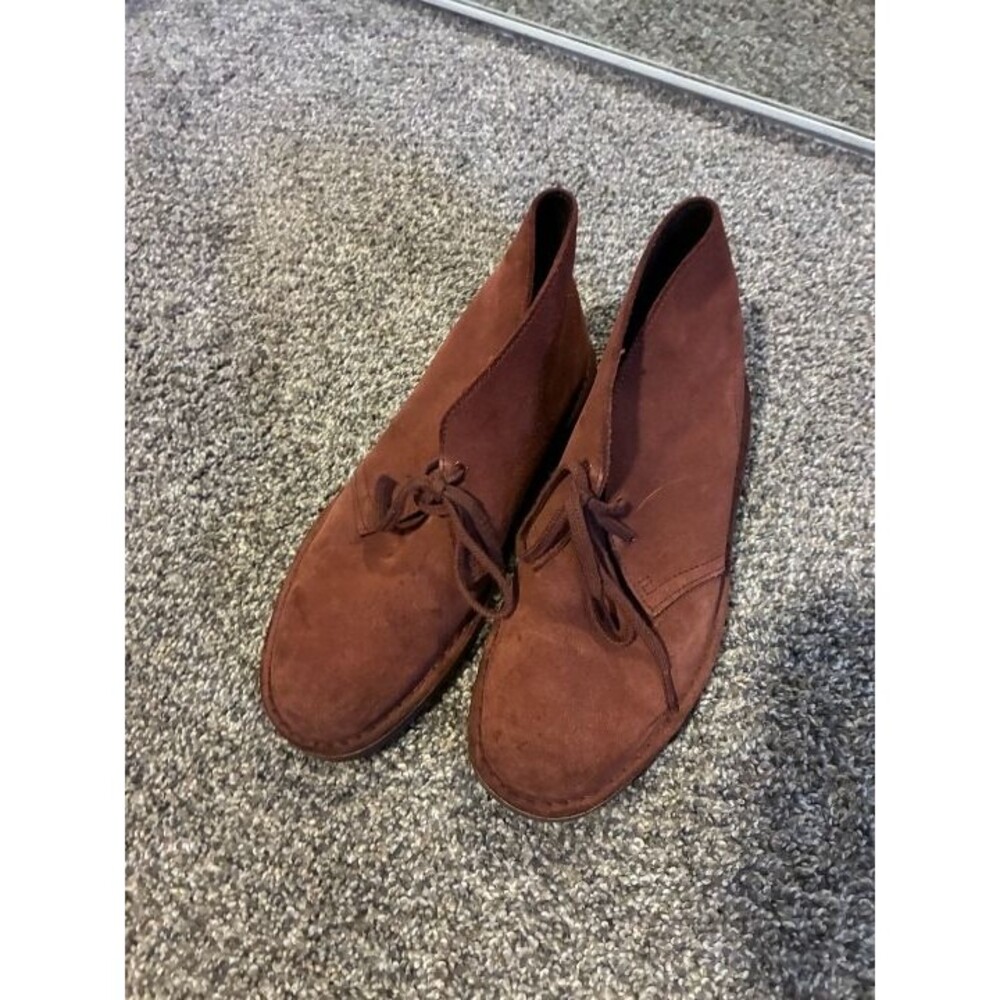 Clarks Men's Desert Boot Cola Suede Brown Size 8